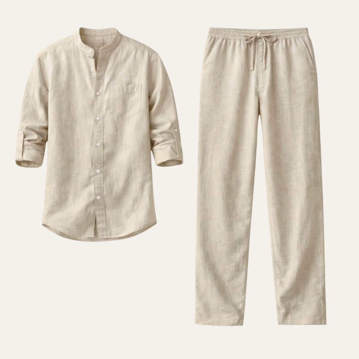The Haddon Men’s Breathable Linen Shirt & Trousers Set