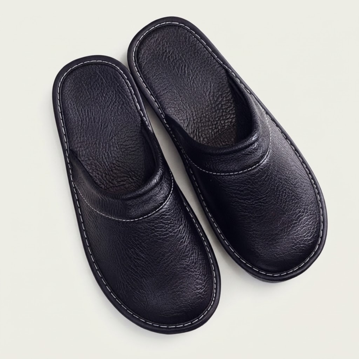 The Malvern Men's Leather House Shoes Slip On Clogs