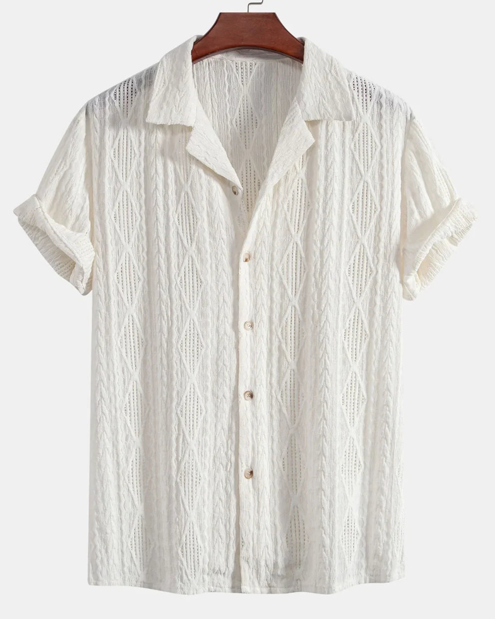 The Greenwich Men's Trendy Short Sleeve Button Up Shirt
