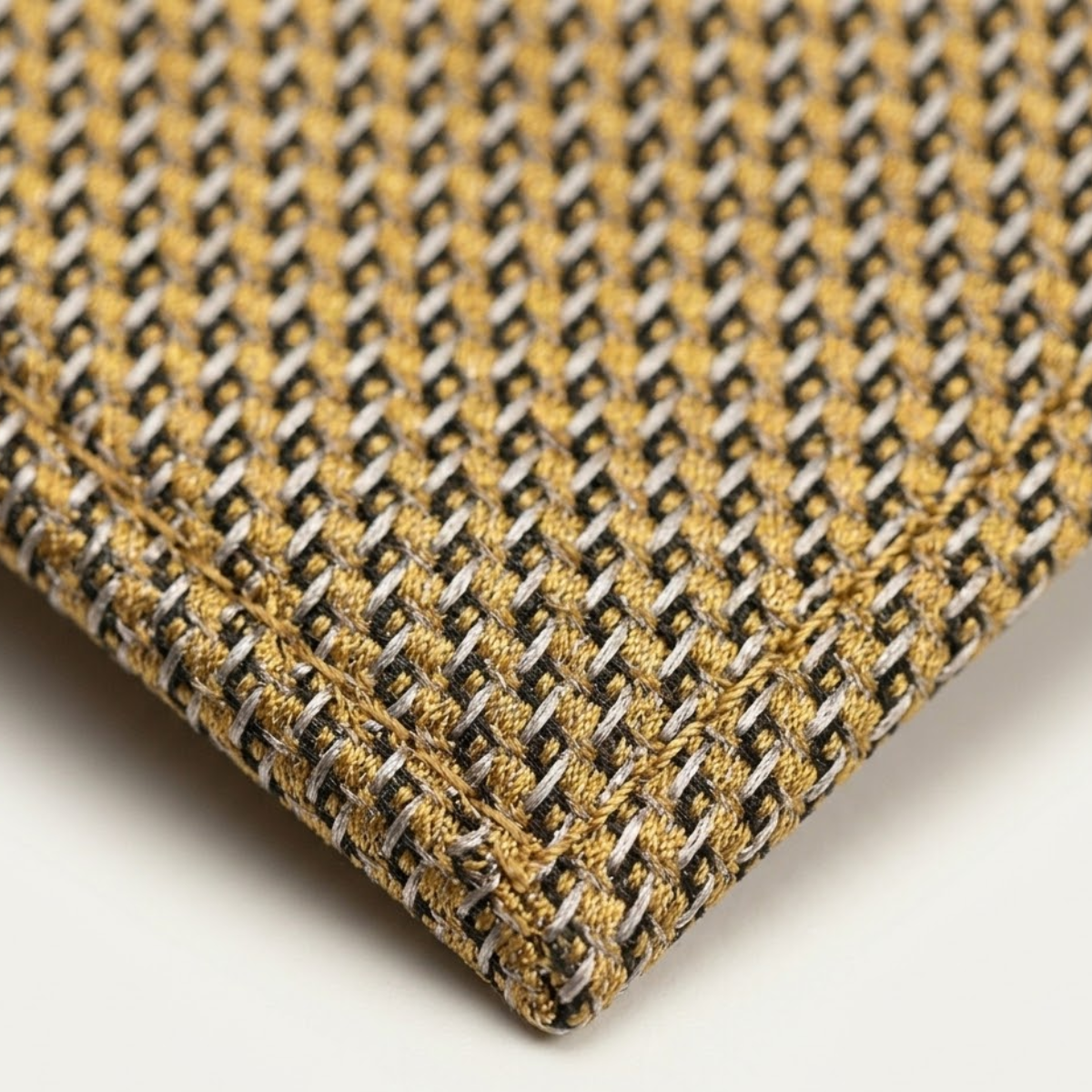 The Monterosso Men’s Luxury Silk Plaid Neck Tie - Yellow