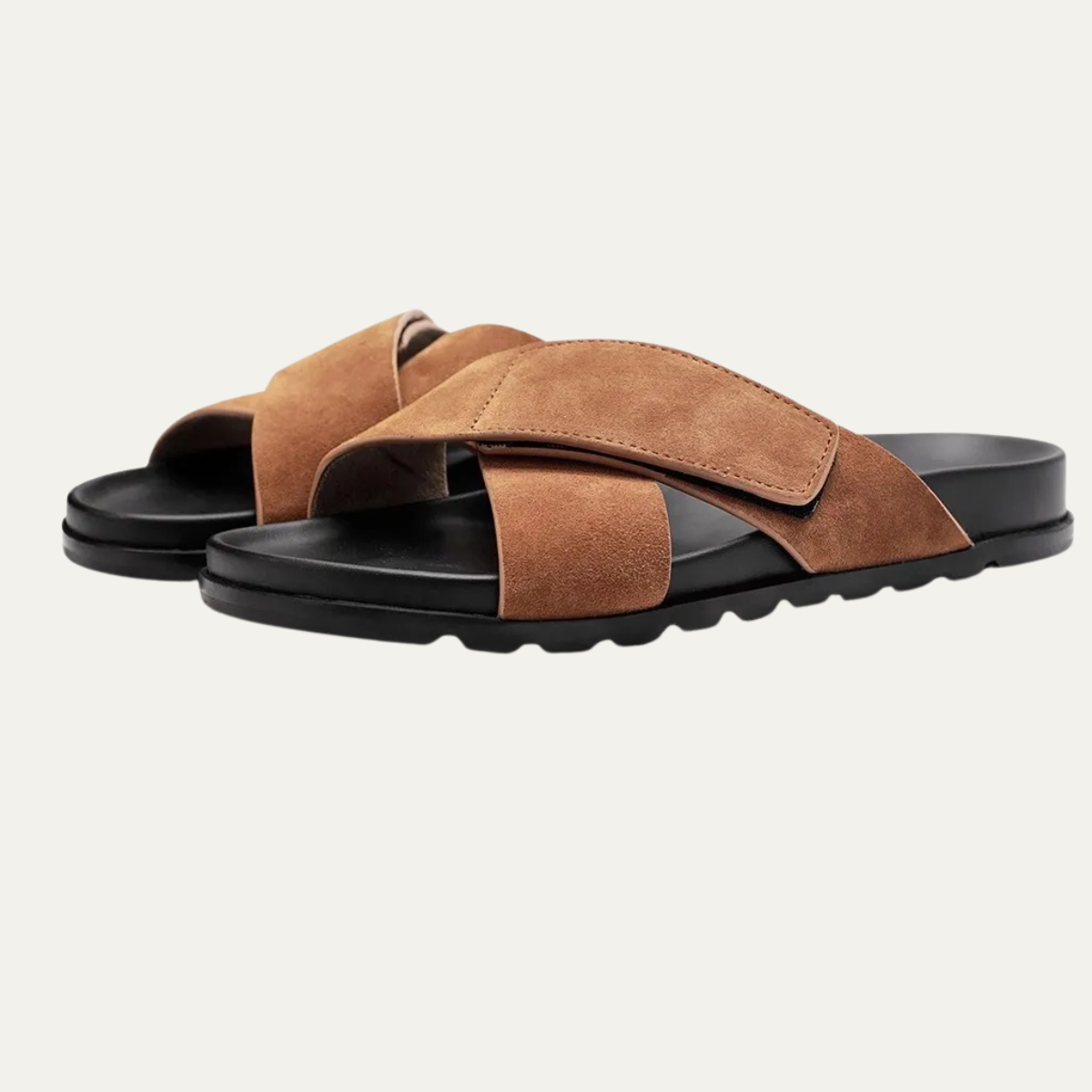 The Sheffield Men’s Cross Strap Slide Sandals