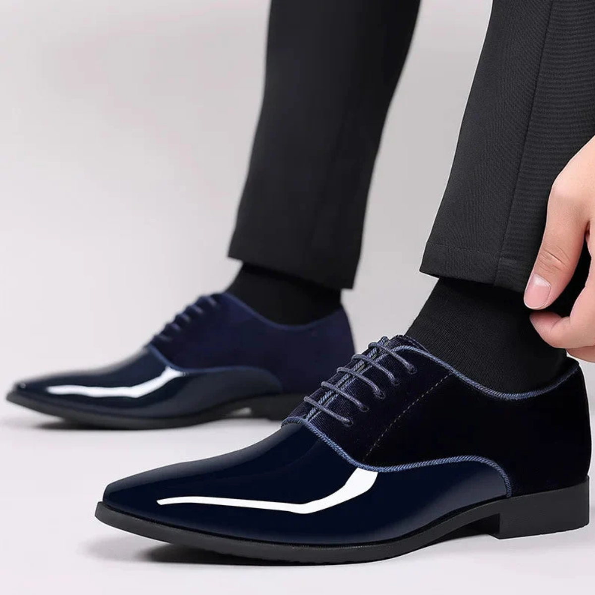 The Merrick Men’s Faux Leather Oxford Dress Shoes