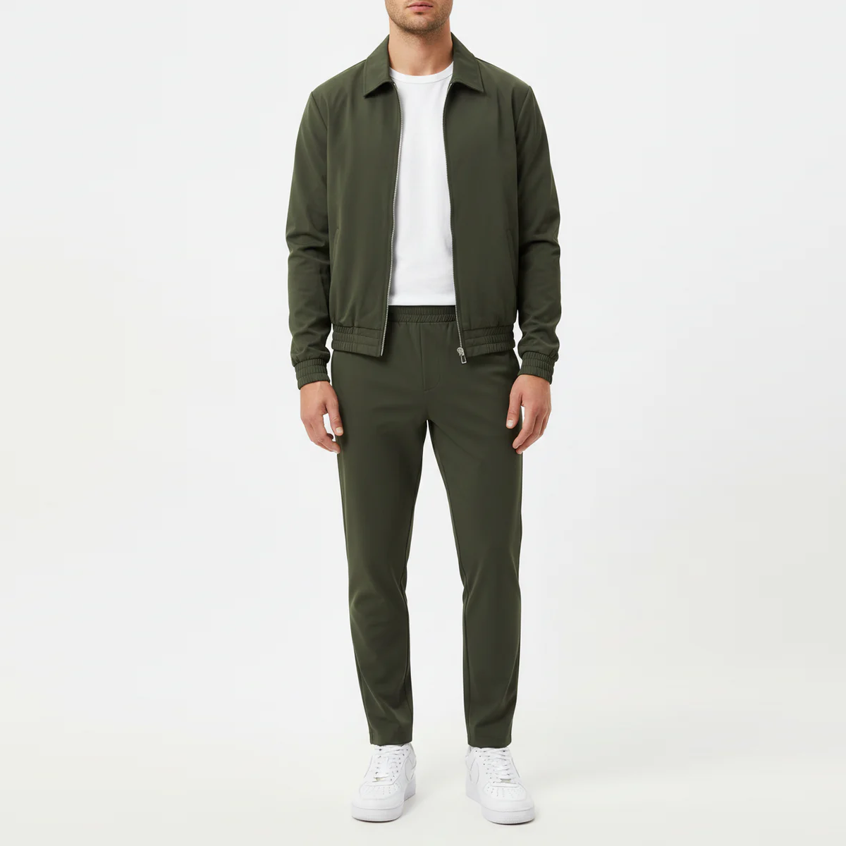 The Reno Men's Premium Tech Tracksuit Set - Army Green