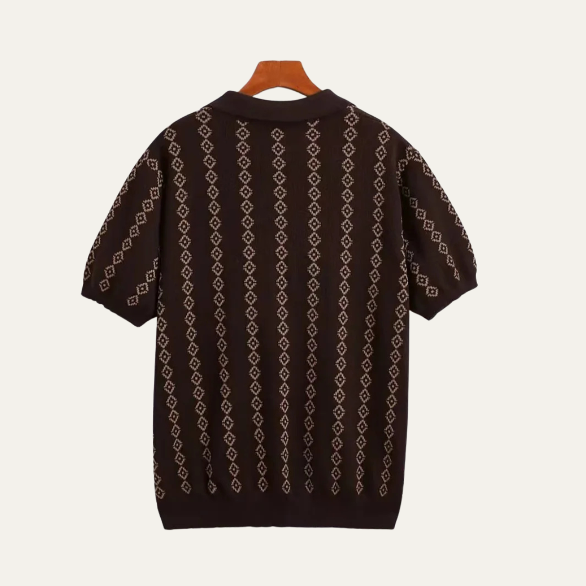 The Riccione Men’s Patterned Knit Polo Shirt