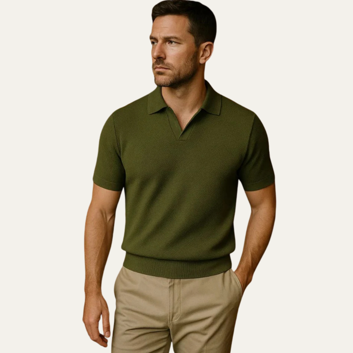 The Wellington Men’s Knit Textured Polo Shirt