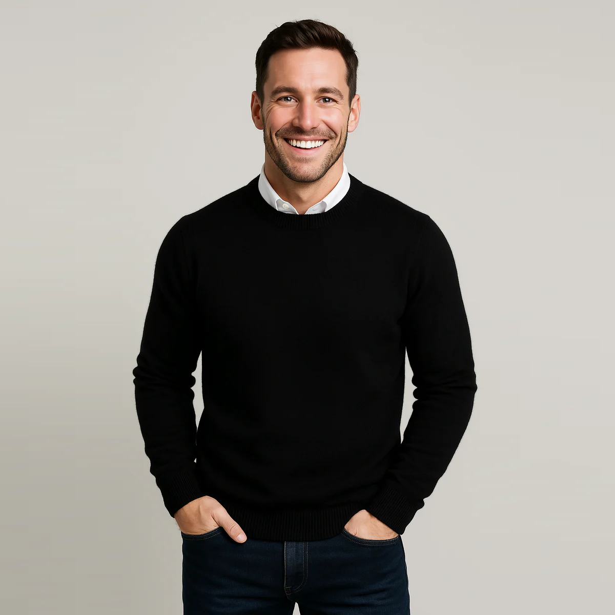 The Capri Men's Classic Crew Neck Knit Jumper
