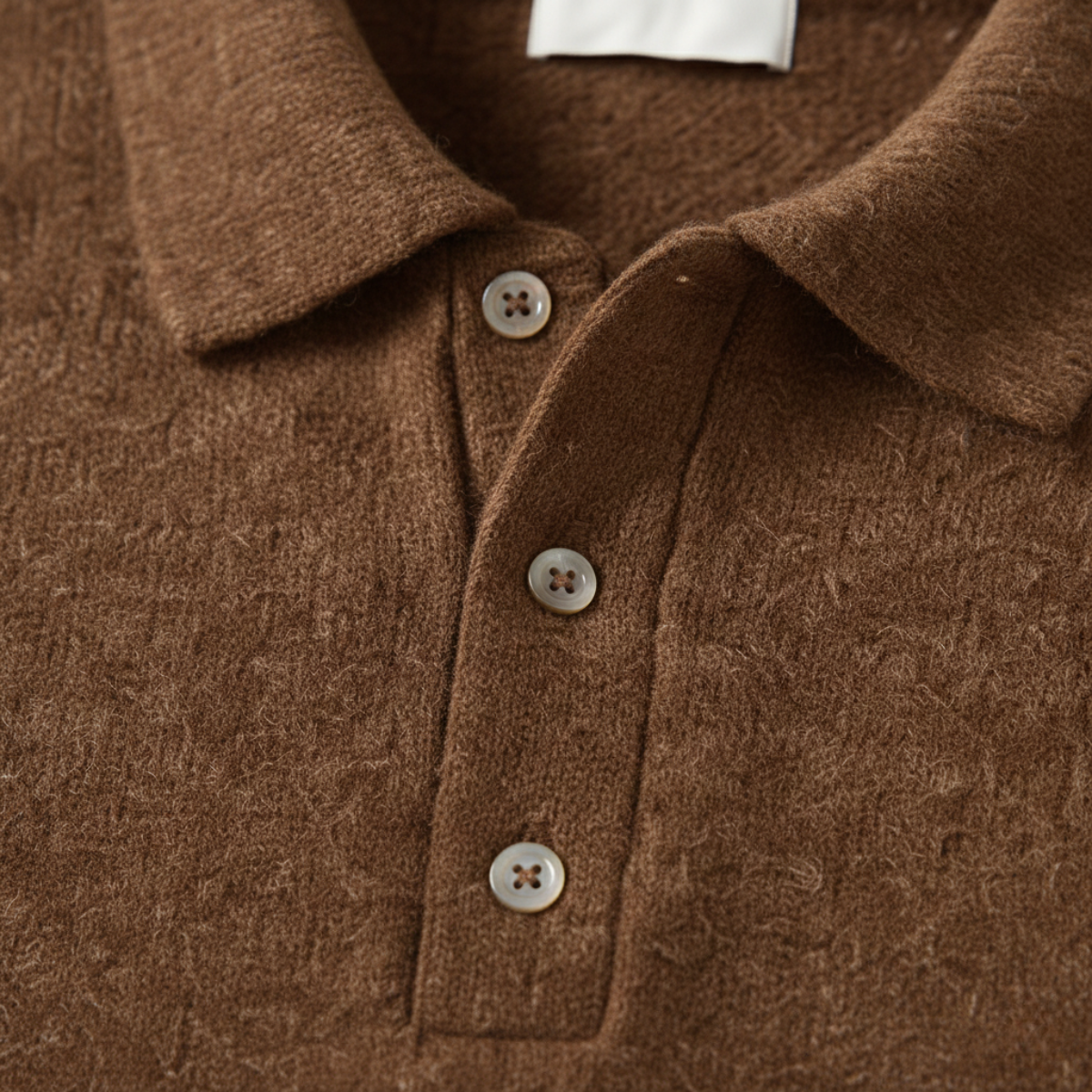 The Cedarfield Men's Trendy Soft Knit Polo Jumper