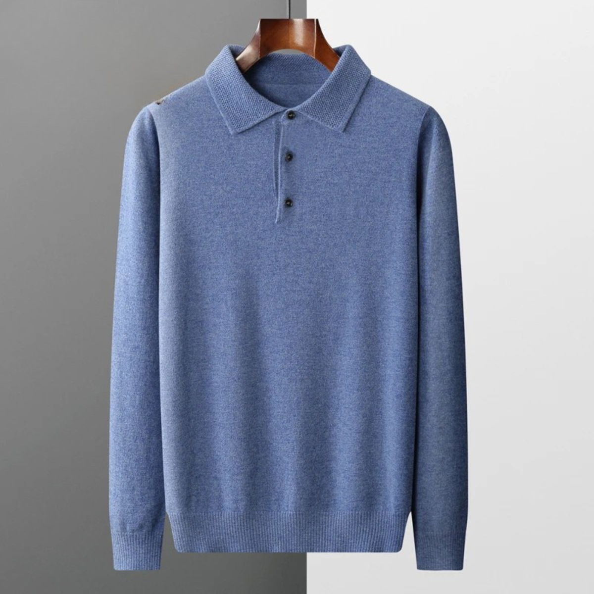 The Bayswater Men's Wool Blend Knit Polo Jumper