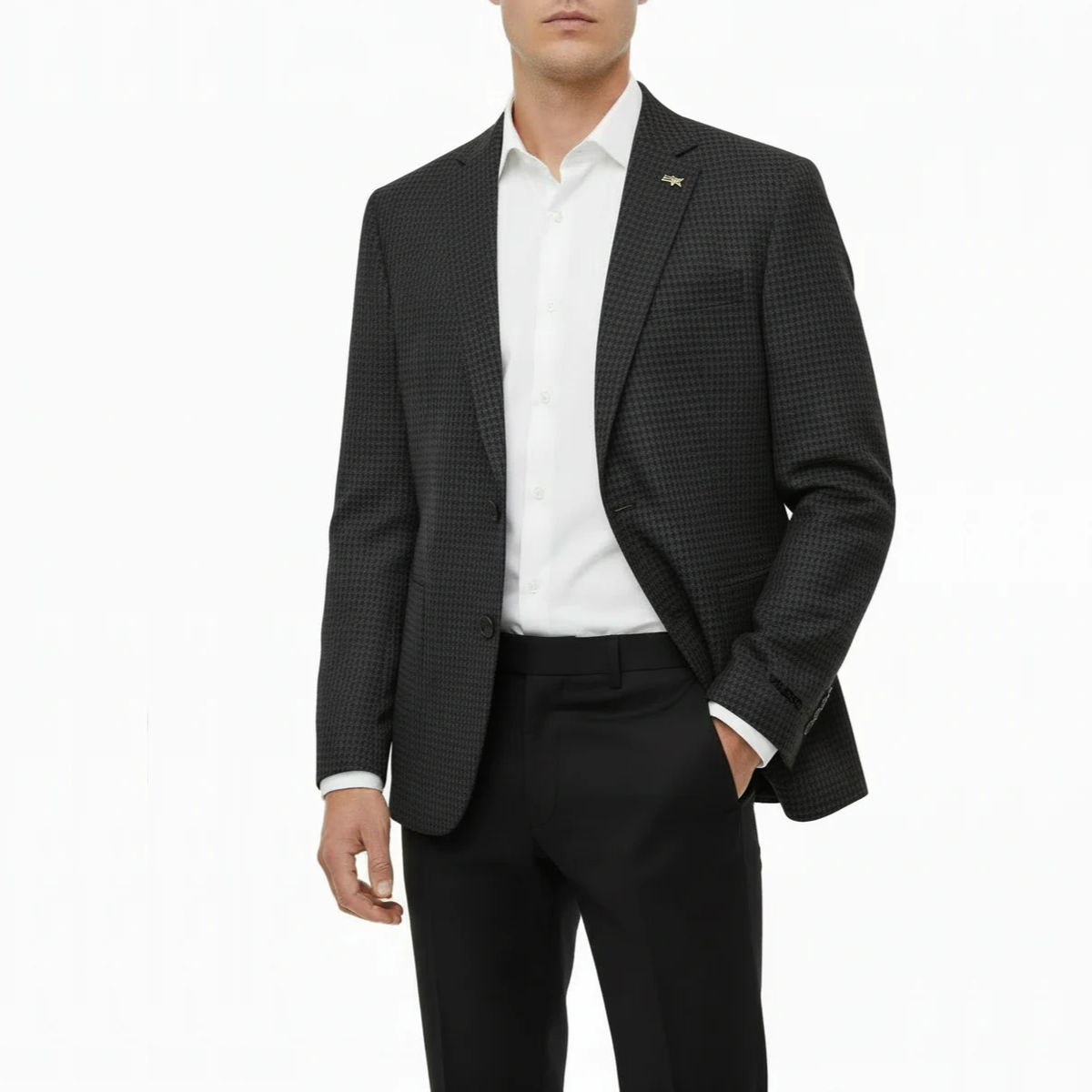 The Henderson Men's Smart Slim Fit Business Blazer - Black