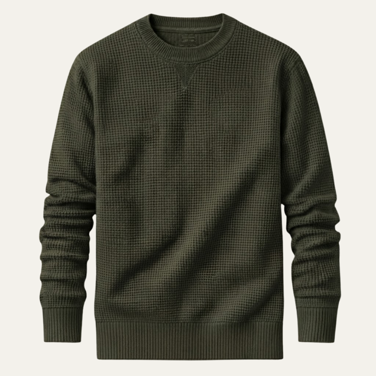 Men's Luxury Loose Fit Waffle Texture Jumper