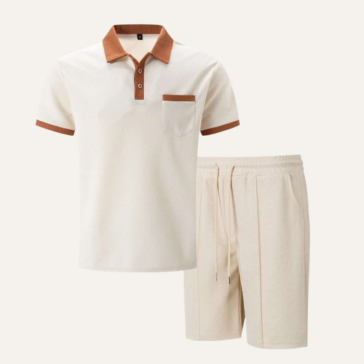 The Concarneau Men’s Casual Polo Shirt &amp; Shorts Summer Set
