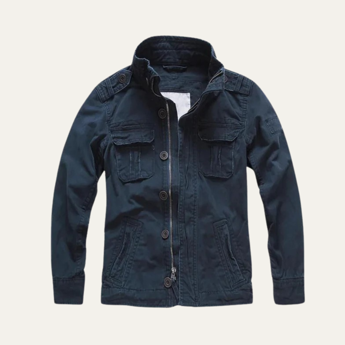 The Maplehurst Men’s Multi Pocket Vintage Camo Utility Jacket