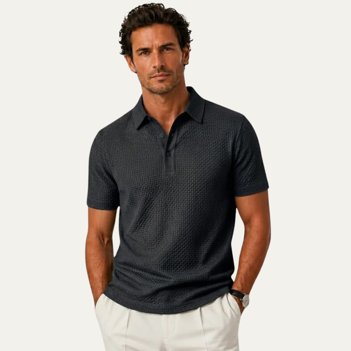 The Redmond Men’s Breathable Knitted Casual Polo Shirt