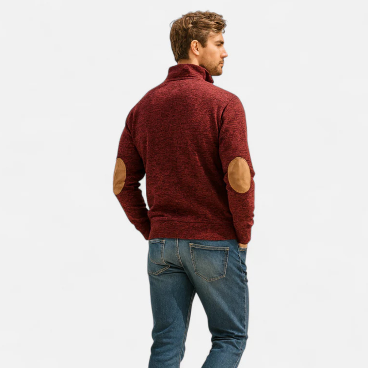The Tarvisio Men’s Knitted Heritage Jumper with Elbow Patches