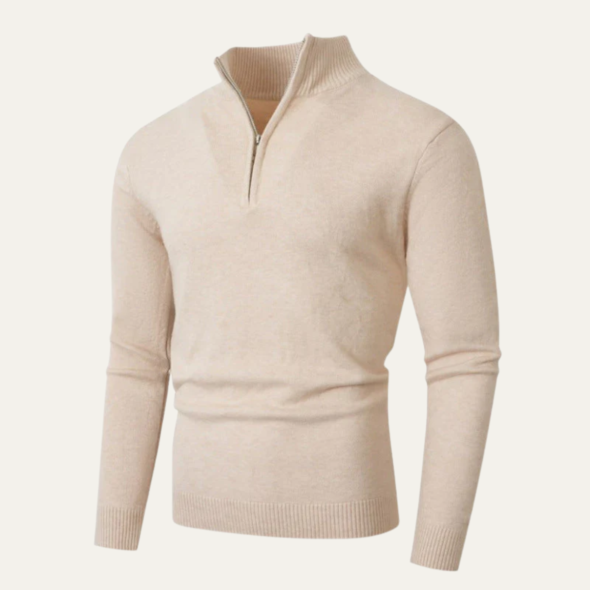 Men’s Knitted Slim Fit Half Zip Knit Jumper