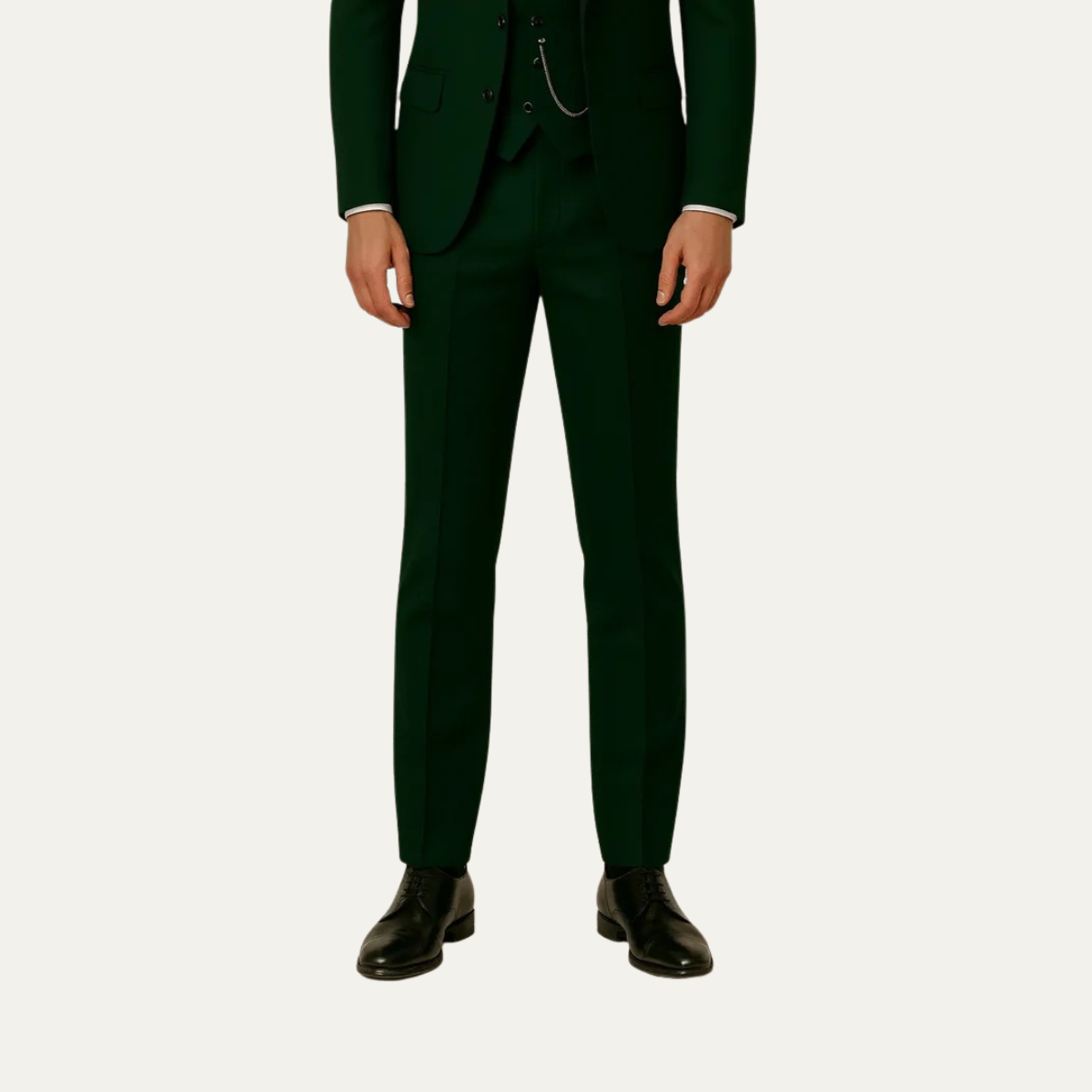 The Jefferson Stylish Dark Green Three Piece Suit