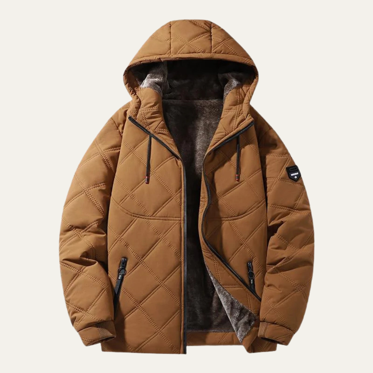 The Coatbridge Men’s Winter Quilted Puffer Jacket with Fleece Lining
