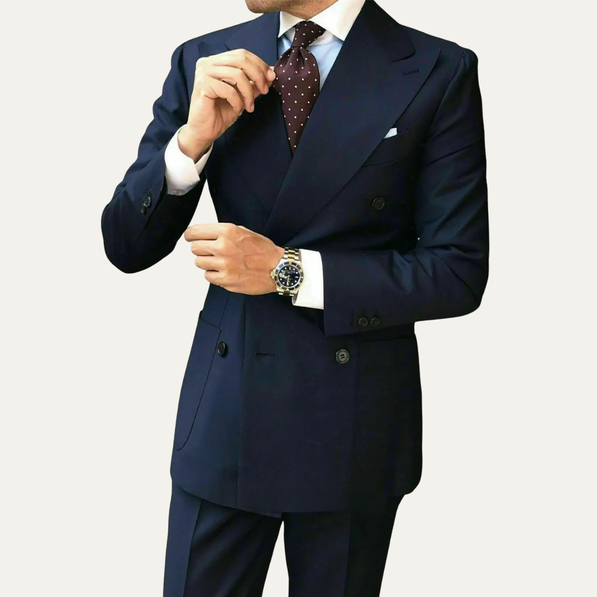 The Taranto Men’s Navy Blue Suit – Slim Fit Jacket and Trousers