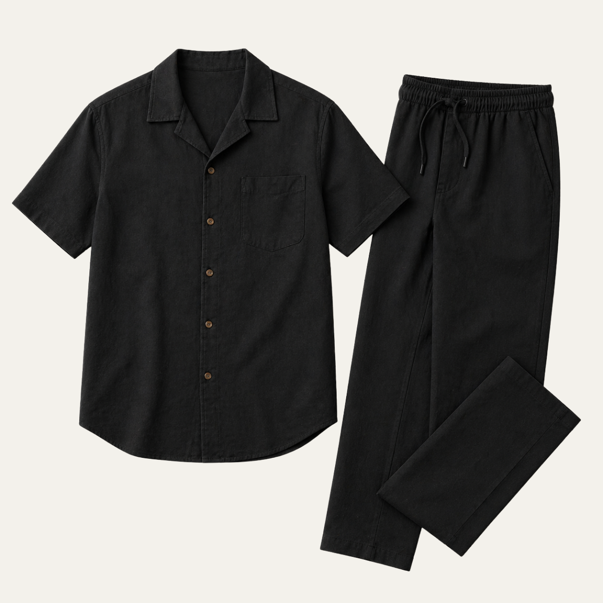 The Lonsdale Men’s Linen Summer Set – Shirt & Trousers