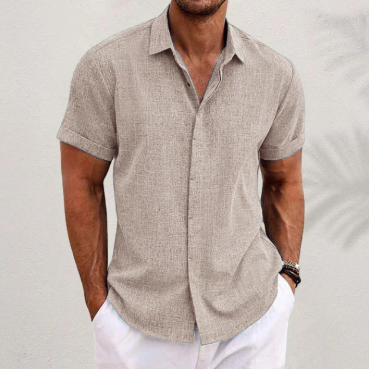 The Procida Men's Trendy Linen Button Up Shirt