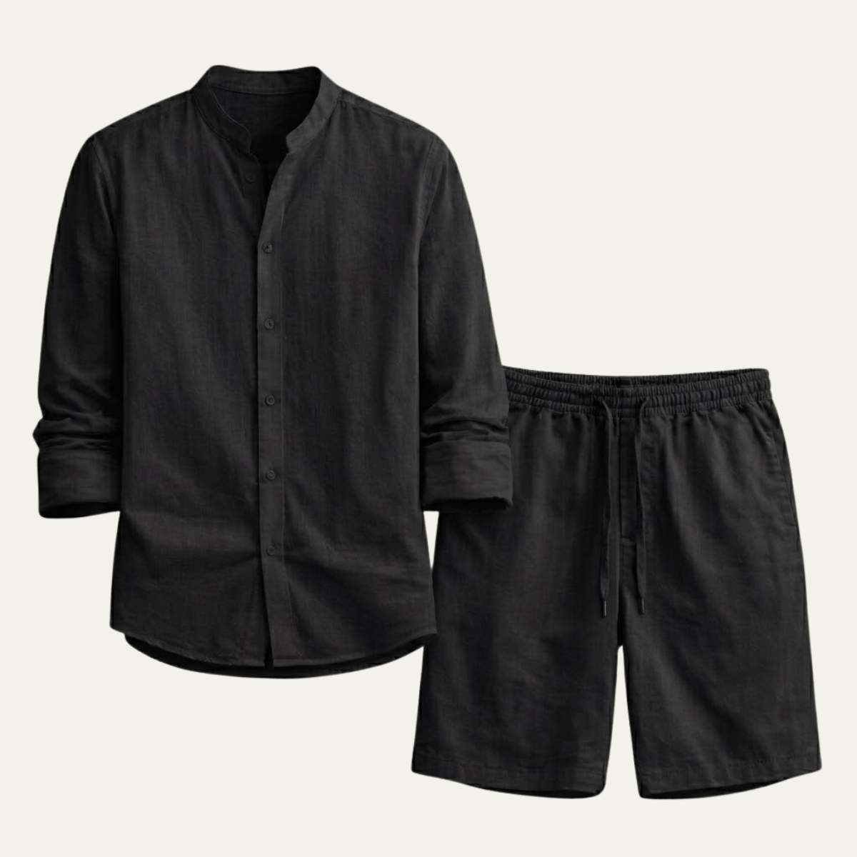 The Vicenza Men’s Linen Shirt and Shorts Set – Casual Two Piece Outfit
