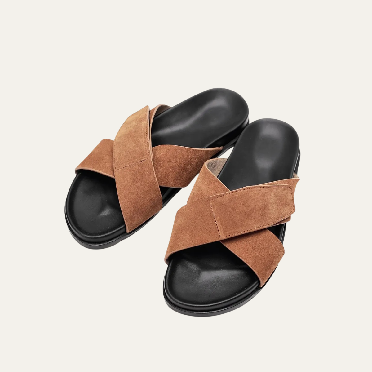 The Sheffield Men’s Cross Strap Slide Sandals