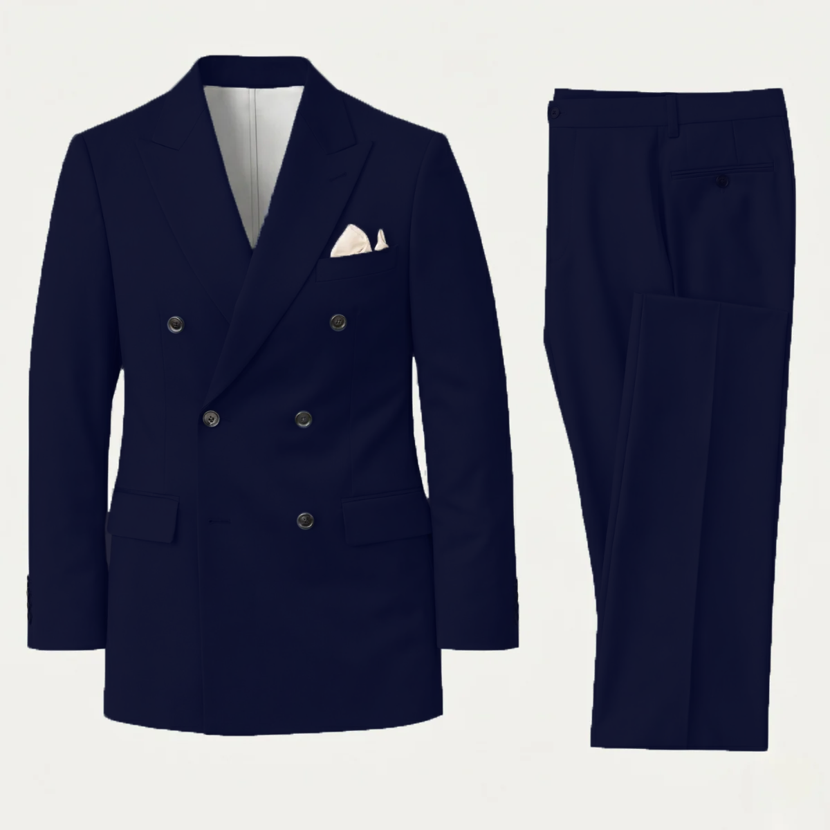The Trento Men’s Double Breasted Suit – Classic Formal Jacket and Trousers Set