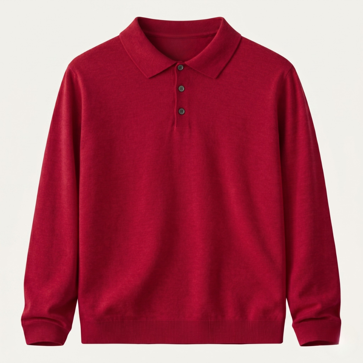 Men’s Merino Wool Knit Smart Casual Polo Jumper