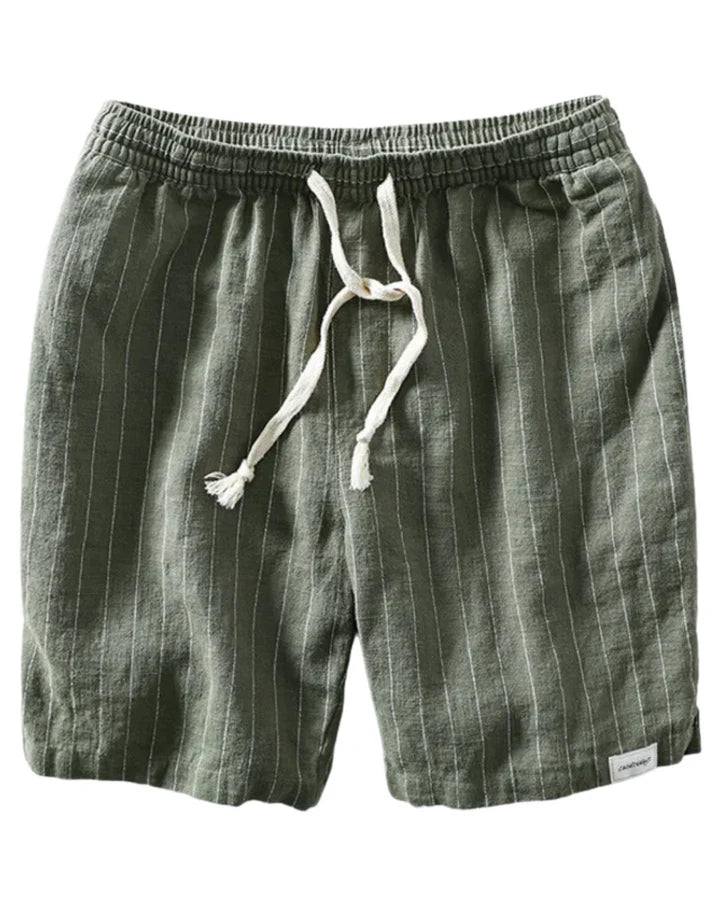 The Boulder Men's Striped Linen Drawstring Summer Shorts