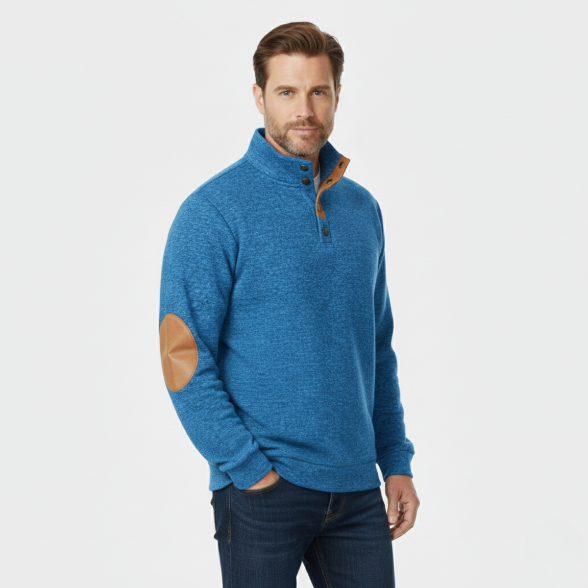 The Tarvisio Men’s Knitted Heritage Jumper with Elbow Patches