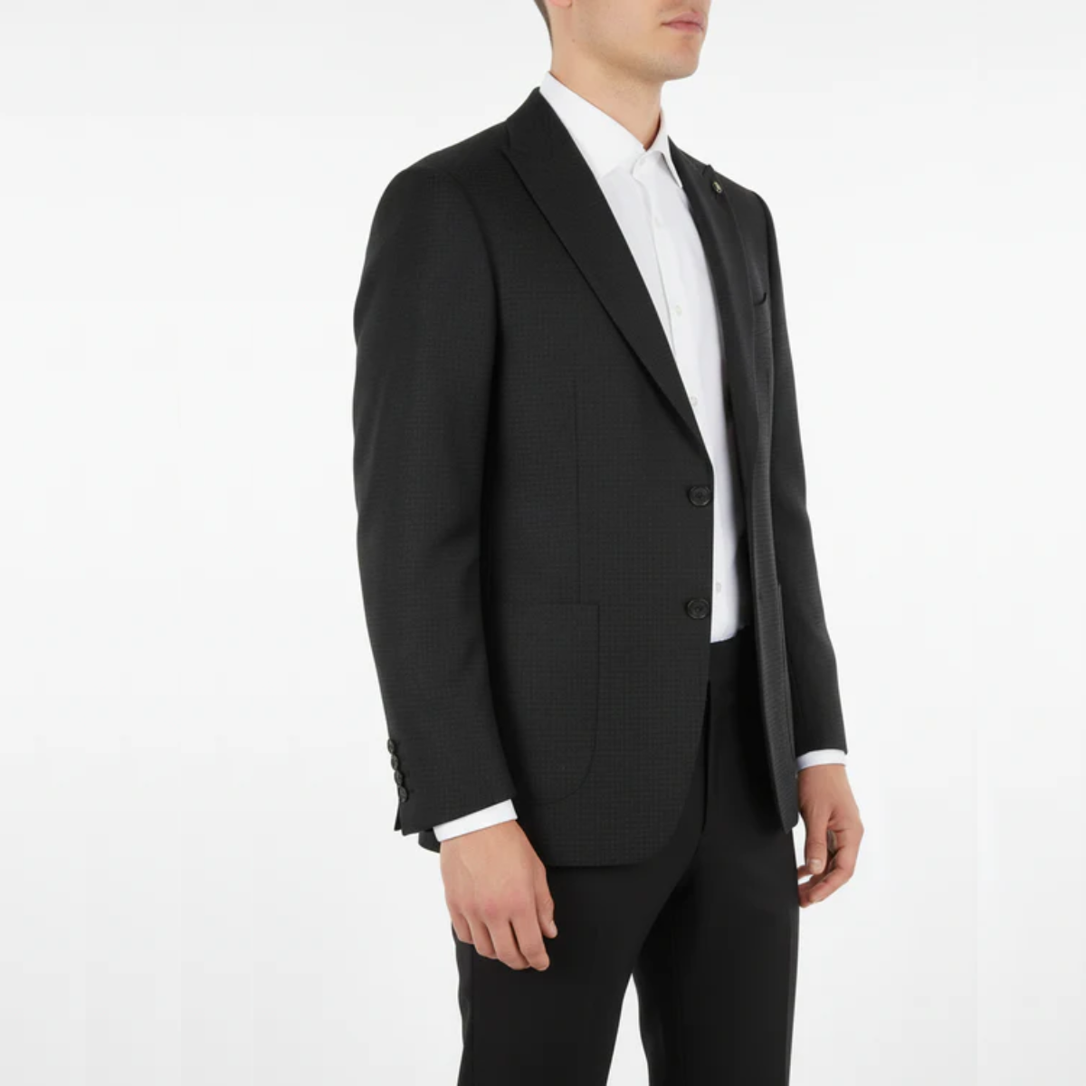 The Henderson Men's Smart Slim Fit Business Blazer - Black