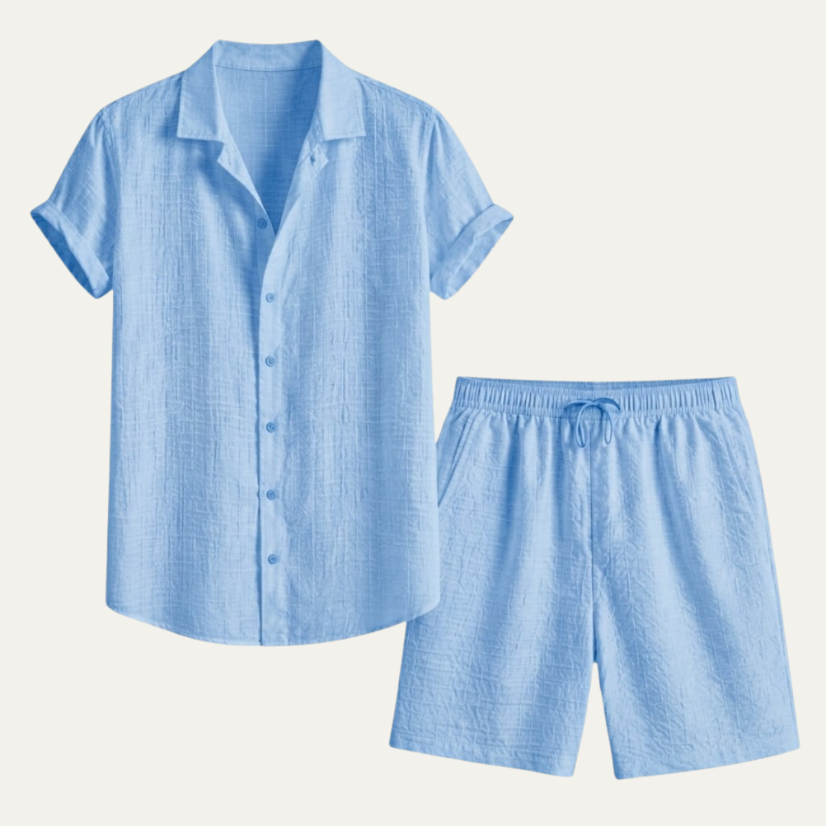 The Taranto Men’s Summer Beach Set – Shirt and Shorts