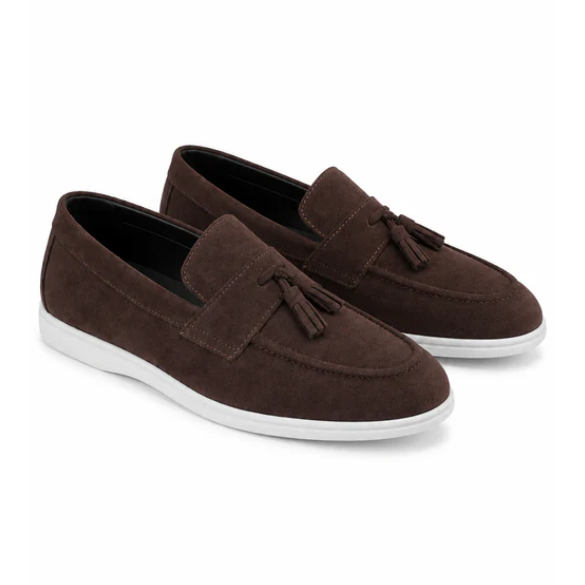The Prescott Men's Suede Tassel Slip On Loafers - Brown