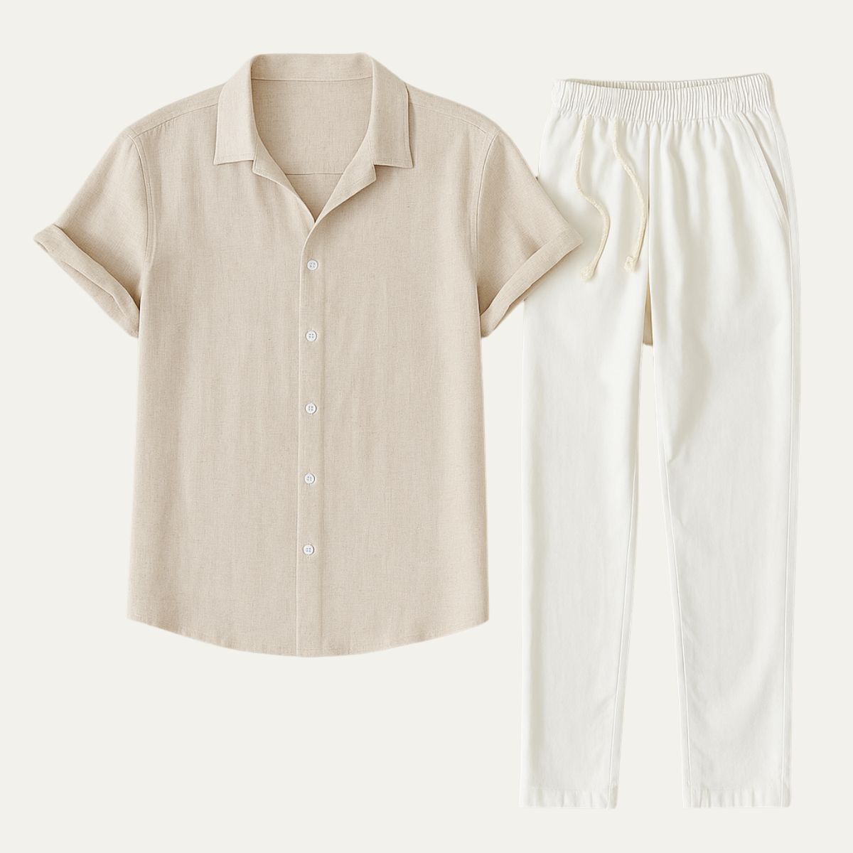 The Amalfi Linen Set – Summer Shirt &amp; Trousers for Men