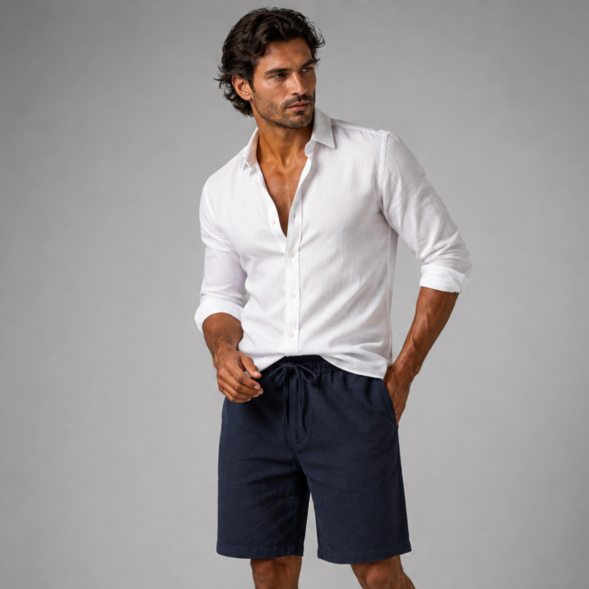 The Longleat Men’s Summer Linen Drawstring Shorts