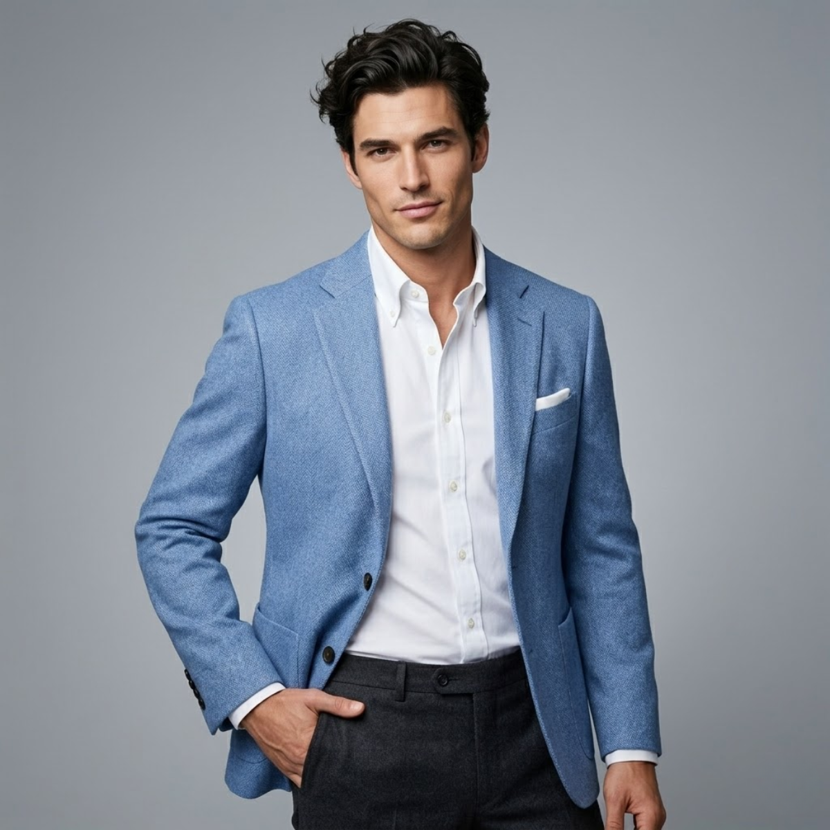 Men’s Slim Fit Linen Blazer Jacket