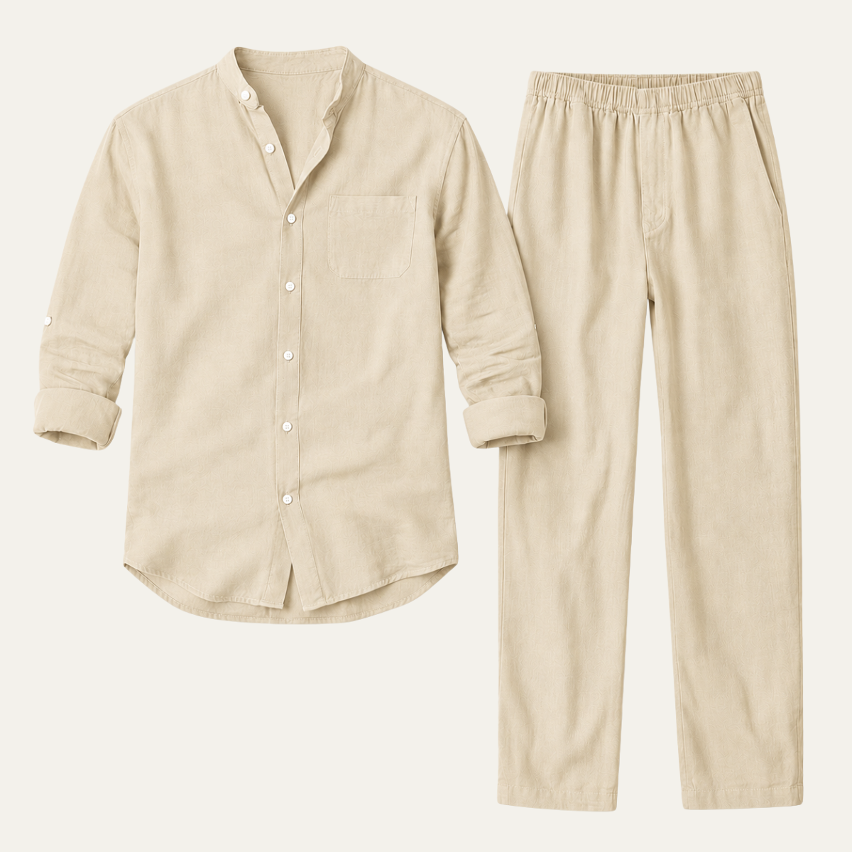 The Asolo Men’s Casual Shirt and Trousers Outfit – Summer Linen Set
