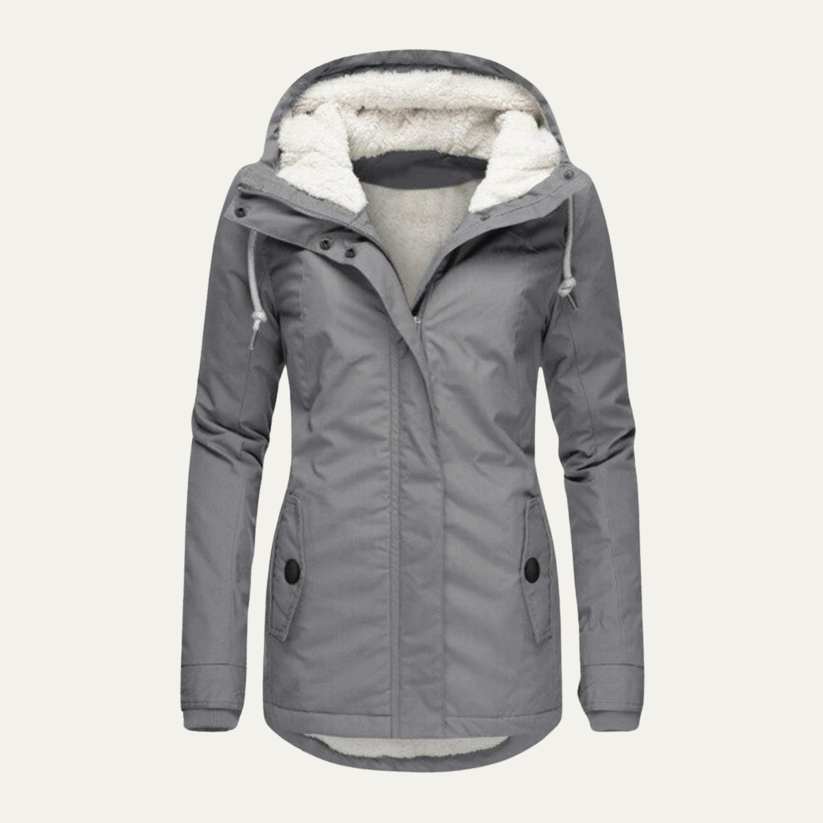 Women's Fur Hooded Winter Parka – Warm Fleece Lined Jacket