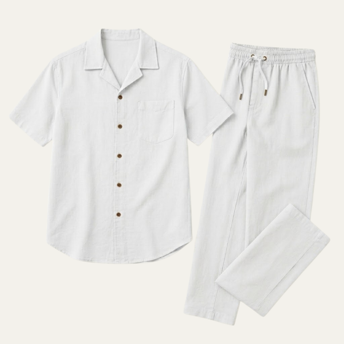 The Lonsdale Men’s Linen Summer Set – Shirt & Trousers