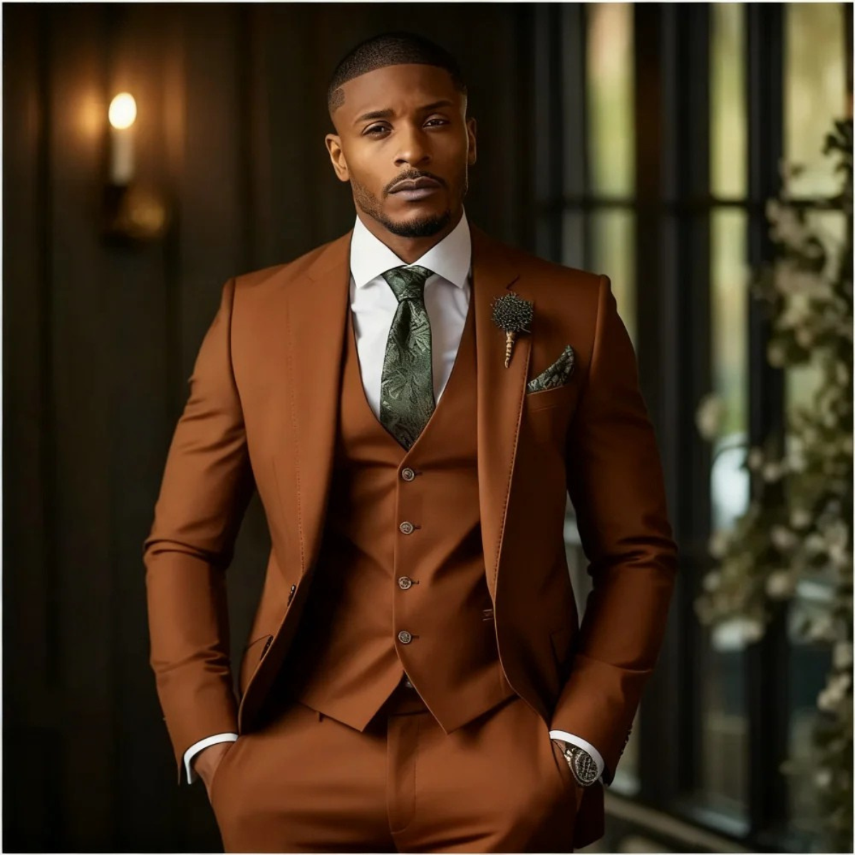 The Radicofani Men’s Elegant 3 Piece Set - Jacket, Gilet & Trousers