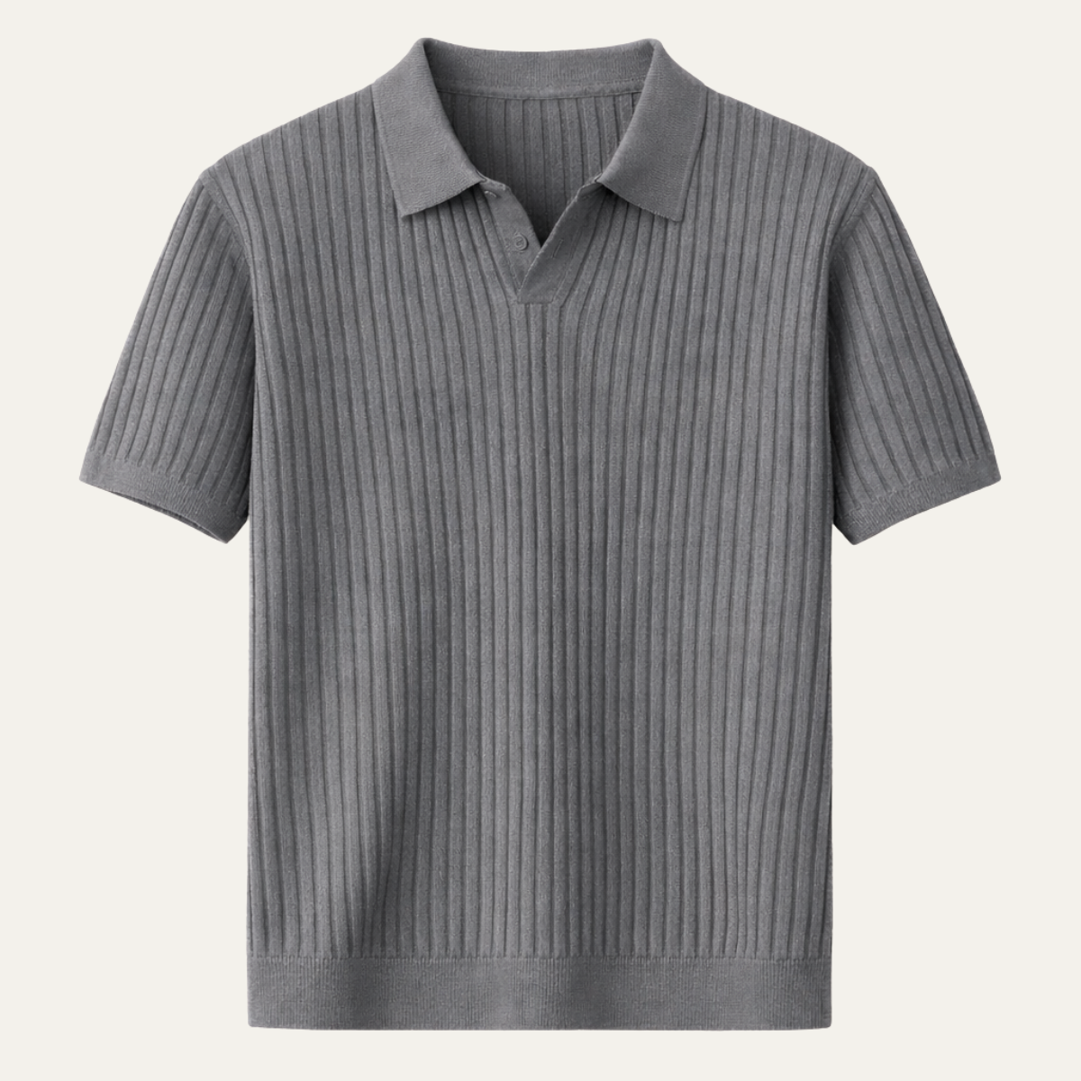 The Skye Men’s Trendy Short Sleeve Ribbed Knit Polo Shirt