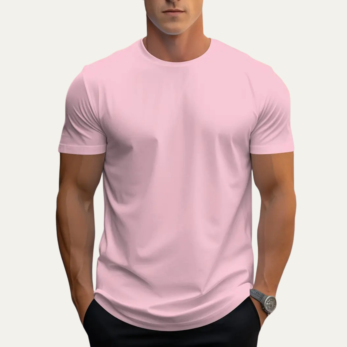 The Bradford Men’s Casual Plain Crew Neck T Shirt