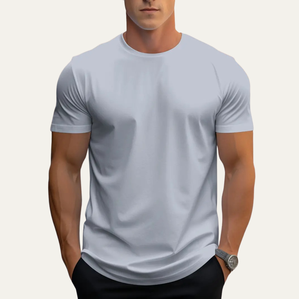 The Bradford Men’s Casual Plain Crew Neck T Shirt