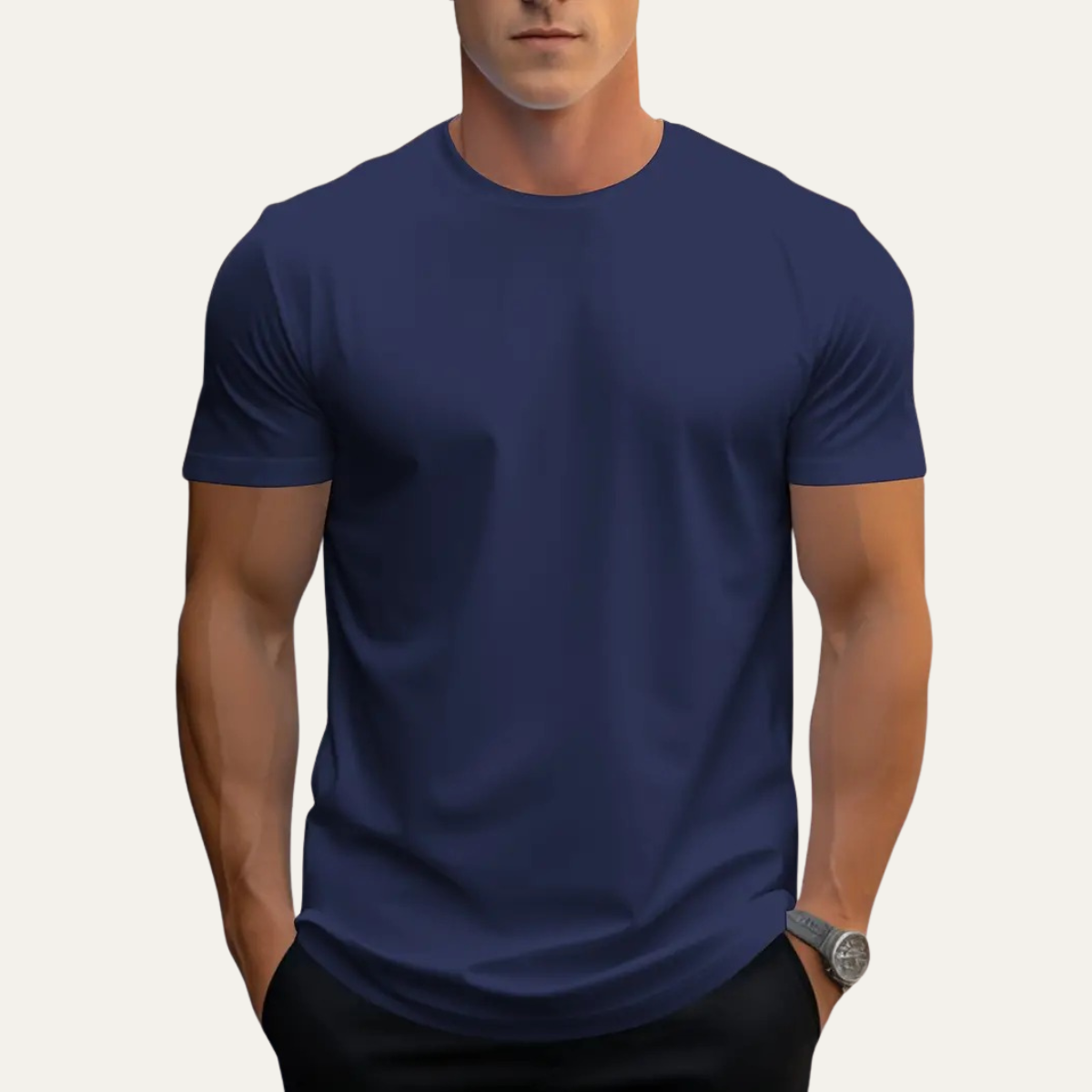 The Bradford Men’s Casual Plain Crew Neck T Shirt
