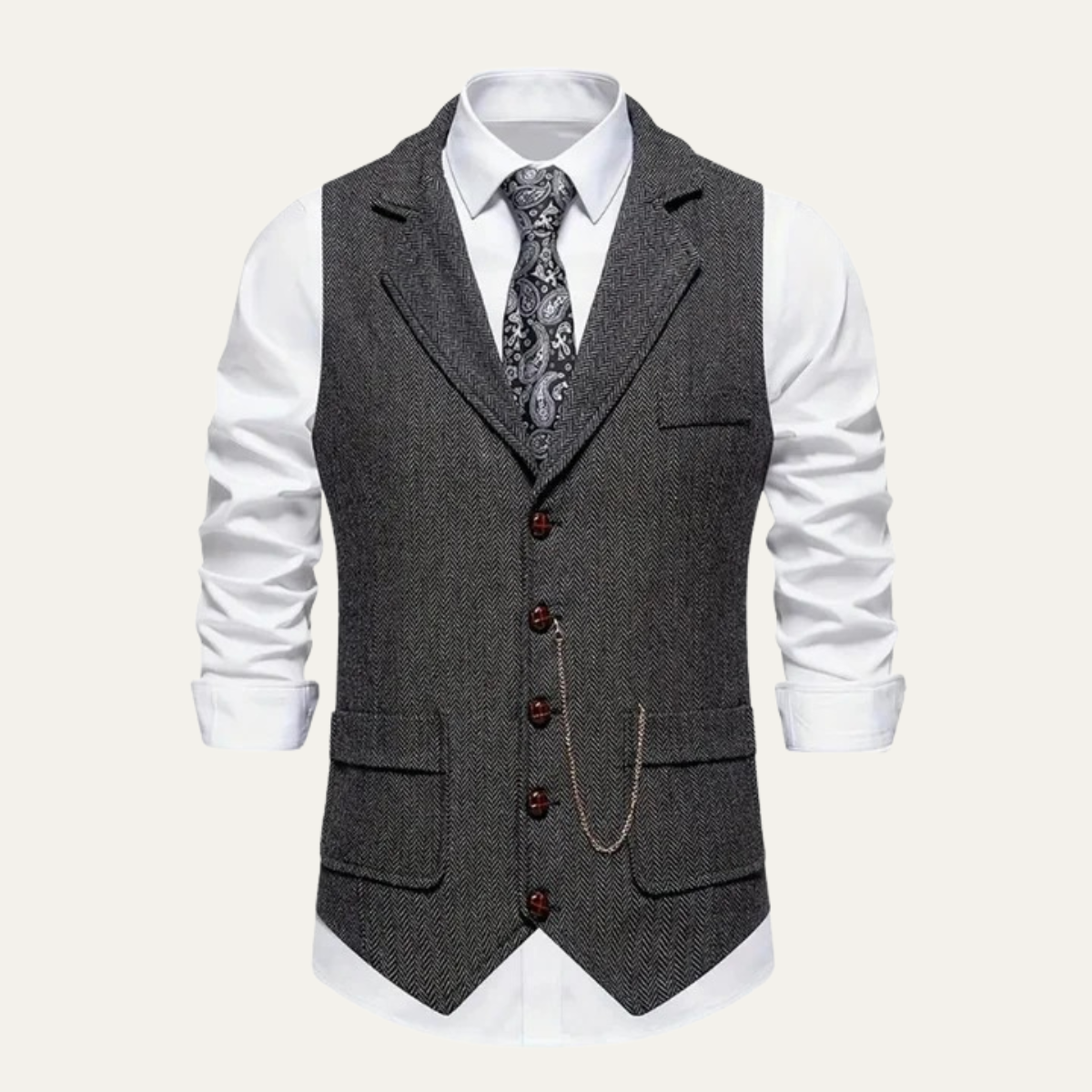 The Glendale Men’s Classic Tailored Tweed Waistcoat Gilet