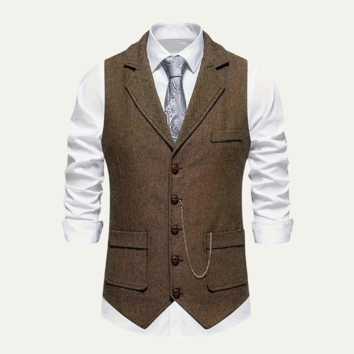The Glendale Men’s Classic Tailored Tweed Waistcoat Gilet