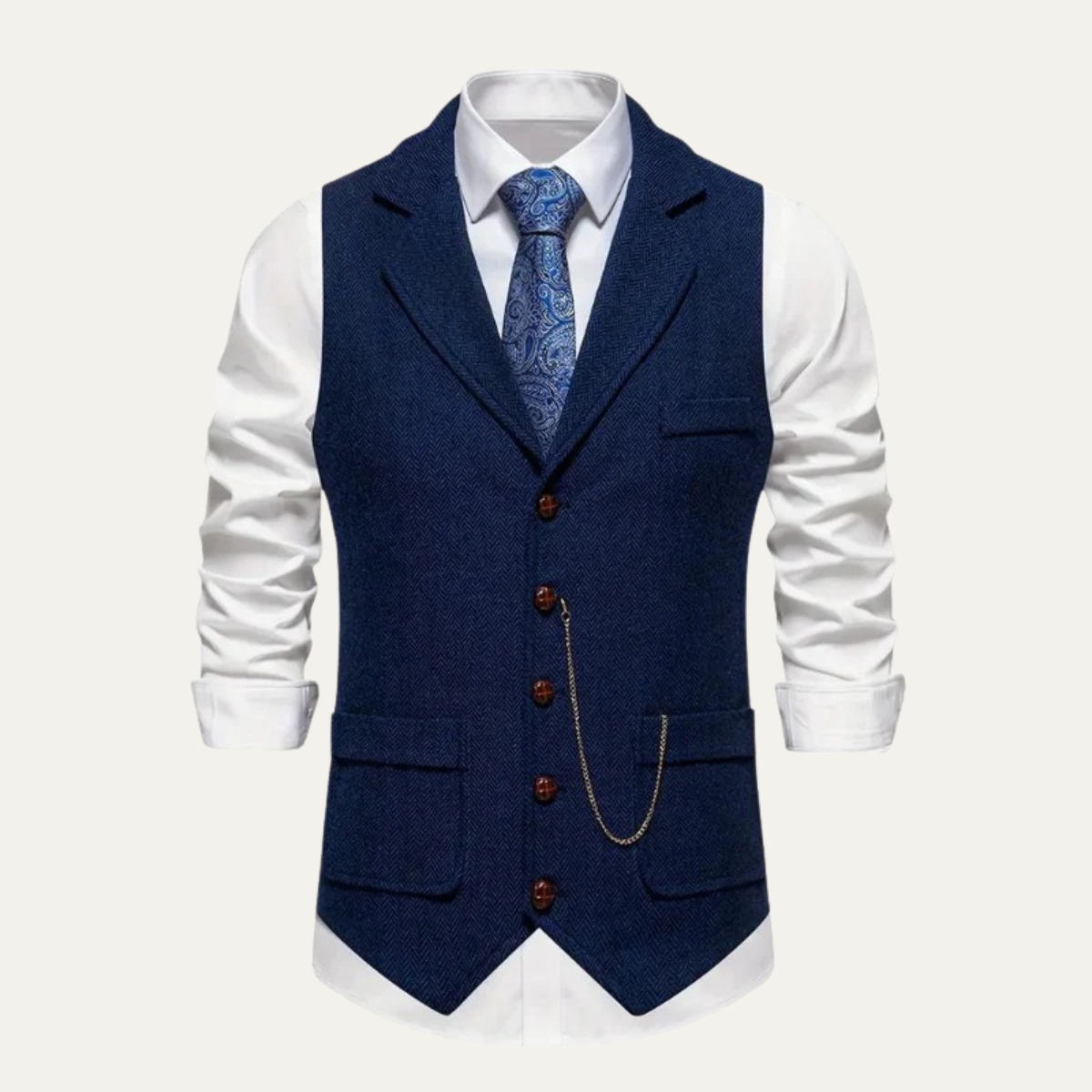 The Glendale Men’s Classic Tailored Tweed Waistcoat Gilet