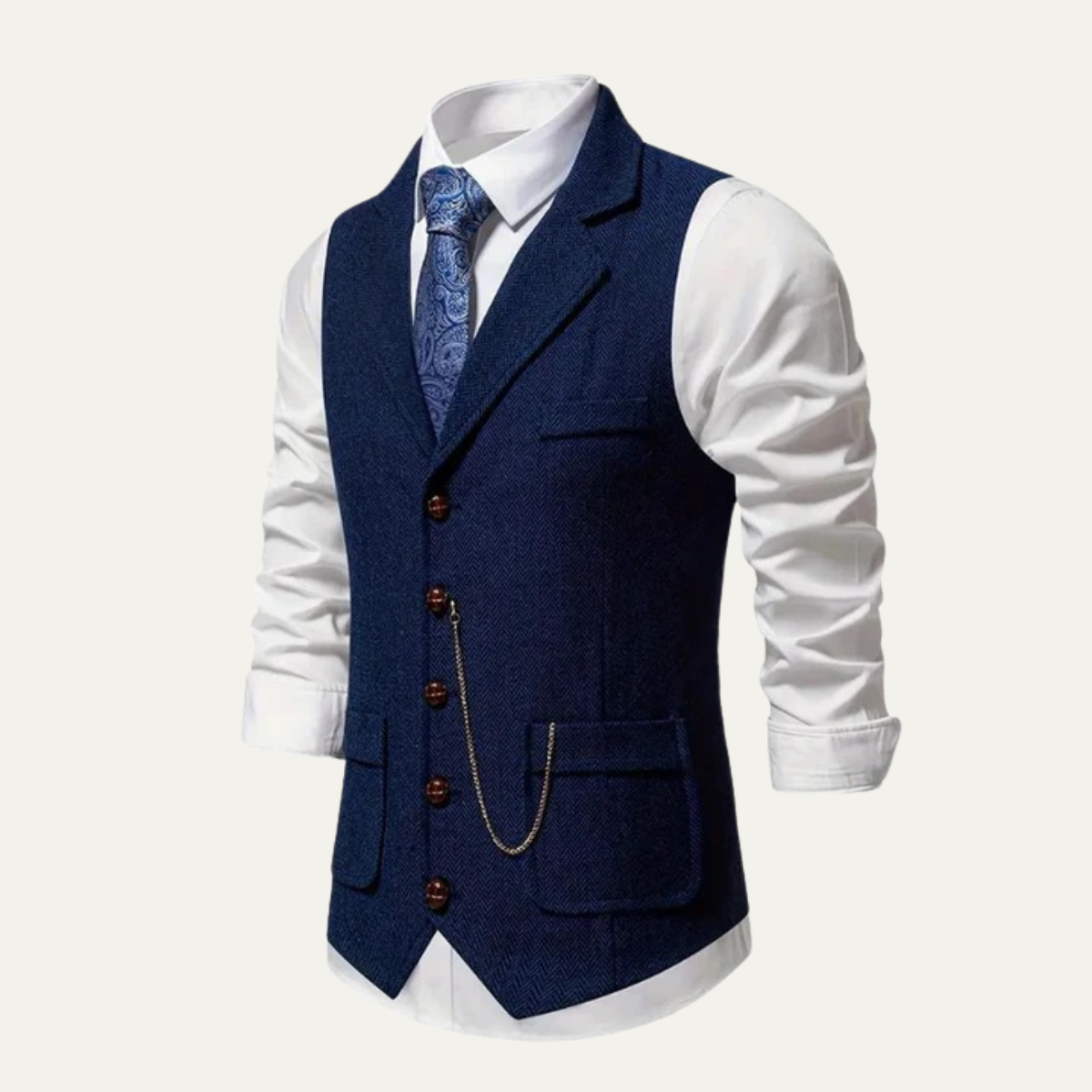 The Glendale Men’s Classic Tailored Tweed Waistcoat Gilet