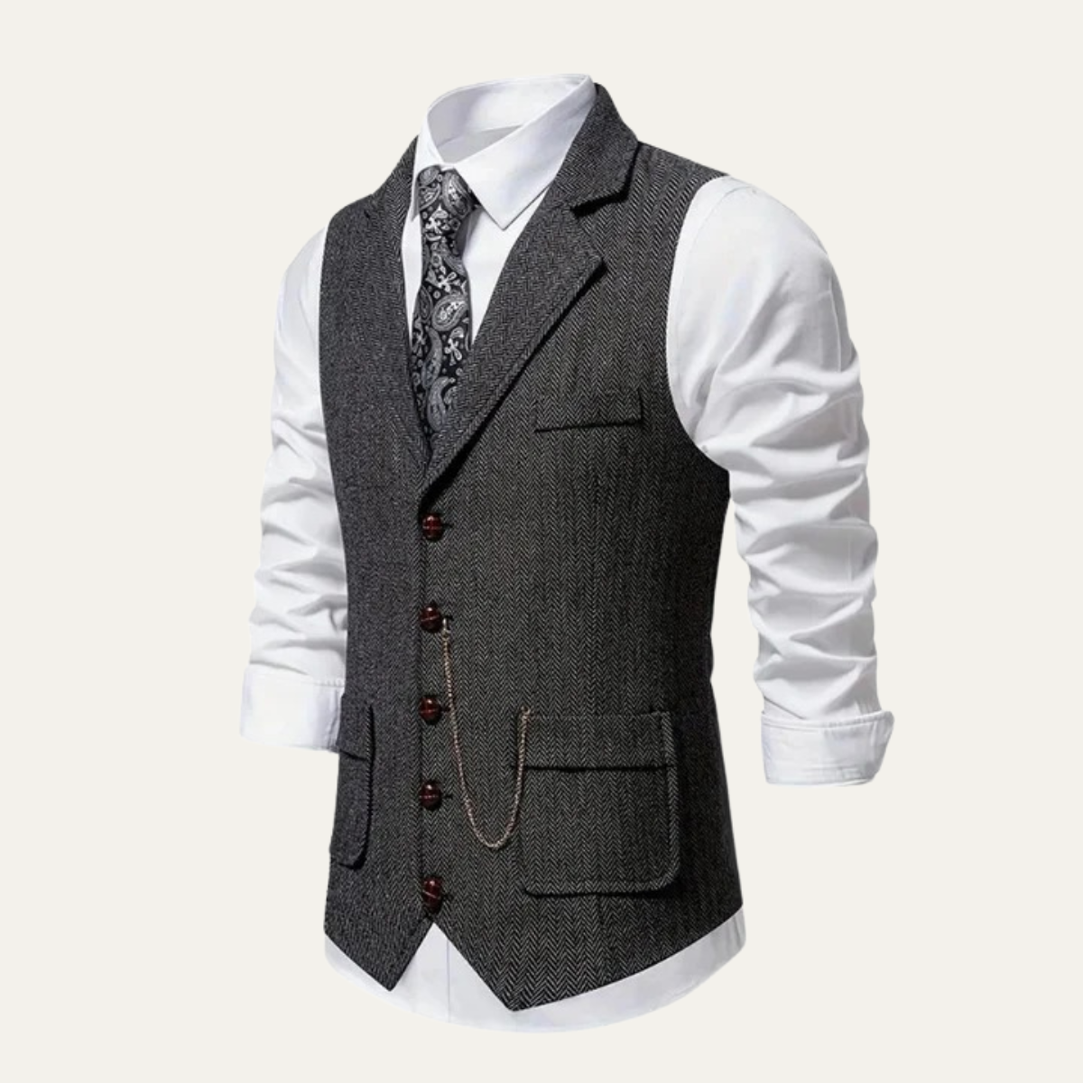 The Glendale Men’s Classic Tailored Tweed Waistcoat Gilet