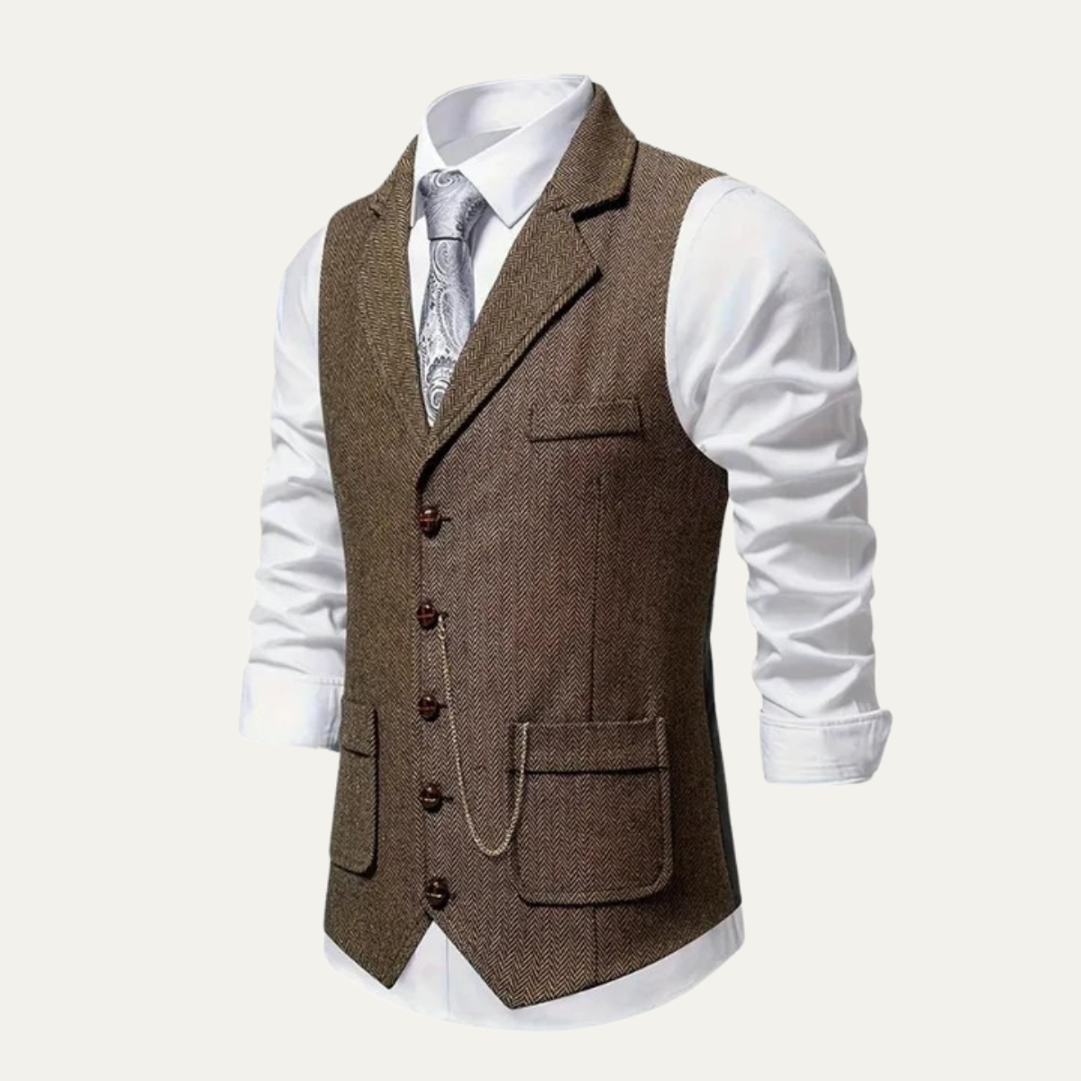 The Glendale Men’s Classic Tailored Tweed Waistcoat Gilet